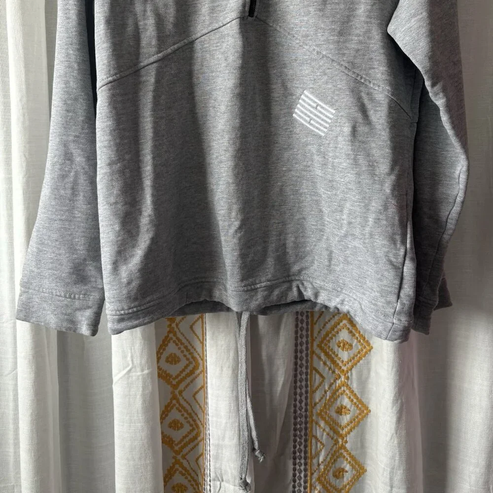 Billebeino Grey Half Zip Brick Sweatshirt (Size S) Drawstring Hem Pullover FW22